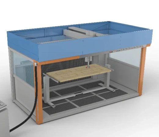 Малярная машина с ЧПУ для окраски межкомнатных дверей